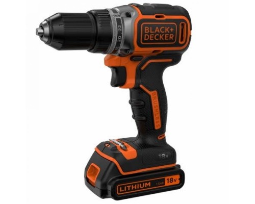Аккумуляторная бесщеточная дрель-шуруповерт BLACK+DECKER BL186KB