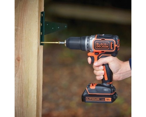 Аккумуляторная бесщеточная дрель-шуруповерт BLACK+DECKER BL186KB