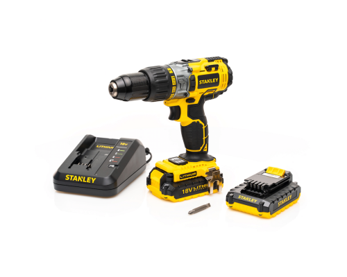 Аккумуляторная ударная дрель-шуруповерт STANLEY STDC18LHBK