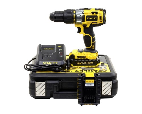 Аккумуляторная ударная дрель-шуруповерт STANLEY STDC18LHBK