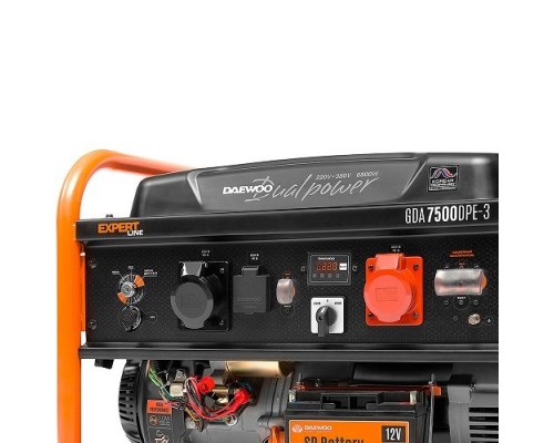 Генератор бензиновий DAEWOO GDA-7500DPE-3, 6,5кВт, 3ф, електростартер