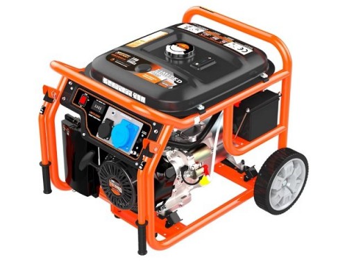Генератор бензиновый GENERGY LIMITED 7000 RC V2, 6,5кВт, 1ф, колеса, электростартер