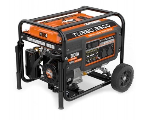 Генератор бензиновый GENERGY TURBO 2800, 2,8кВт, 1ф, колеса