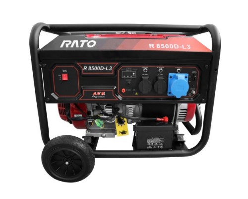 Генератор бензиновый RATO R8500D-L3, 8.5 кВт, 1ф, бак 27л, колеса, электростартер
