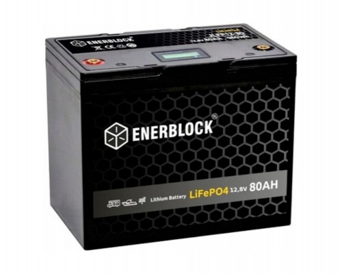Аккумулятор ENERBLOCK JLFP 12 В, 80 Ач LITHIUM LiFePO4