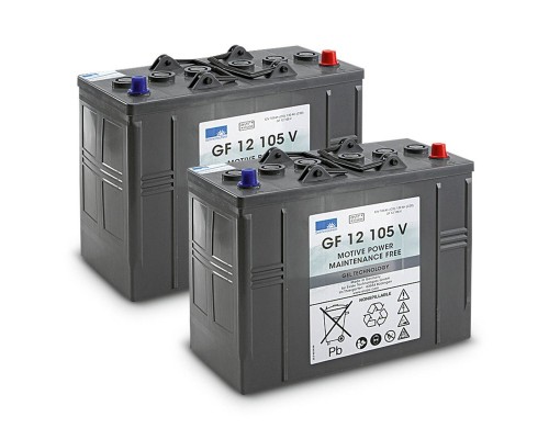 Комплект АКБ Gel 2x 12V/105Ah, 24 V, 105 Ah