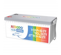 Аккумулятор Redodo 12V 200Ah LiFePO4 | 2.56 кВтч и 1.28 кВт
