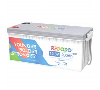 Аккумулятор Redodo 12V 200Ah Plus LiFePO4 | 2.56 кВтч и 2.56 кВт