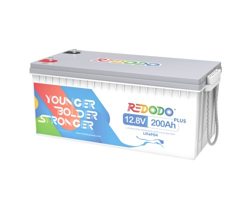 Аккумулятор Redodo 12V 200Ah Plus LiFePO4 | 2.56 кВтч и 2.56 кВт