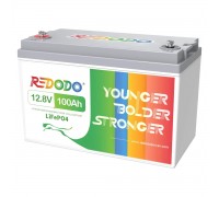 Аккумулятор Redodo 12V 100Ah LiFePO4 | 1,28 кВтч и 1,28 кВт