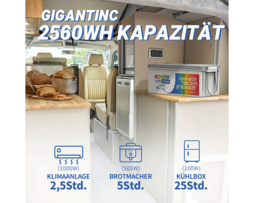 Аккумулятор Redodo 12V 200Ah LiFePO4 | 2.56 кВтч и 1.28 кВт