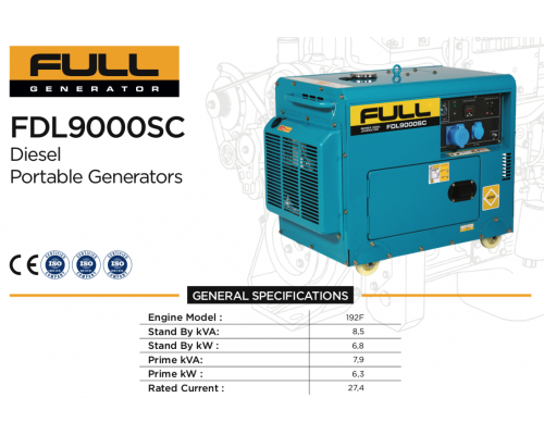 Генератор дизельний FULL FDL9000SC