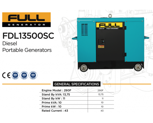 Генератор дизельний FULL FDL13500SC