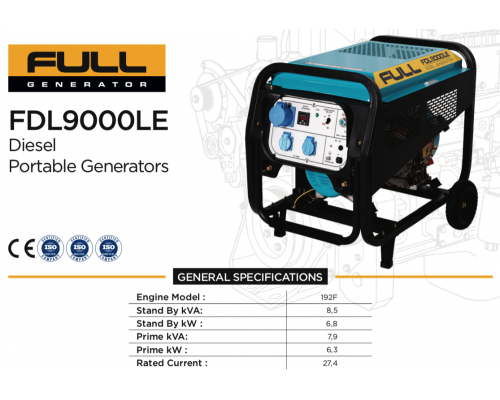 Генератор дизельний FULL FDL9000LE