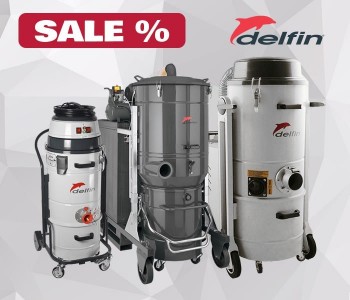 Скидки 25% на промышленные пылесосы Delfin Скидки 25% на промышленные пылесосы Delfin